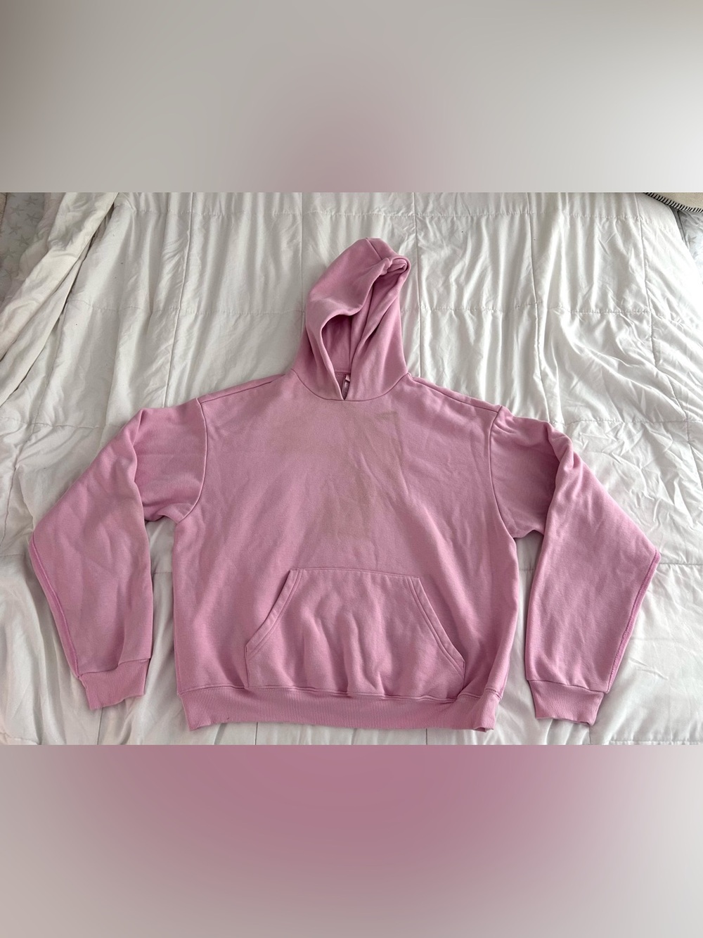 Skims Pink Pullover Hoodie Sweatshirt Size Large